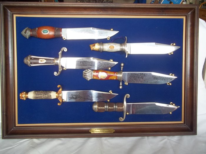 Franklin Mint-The Bowie Knife Collection - is rarely offered - with 24 carat gold plated and silver plated accents.