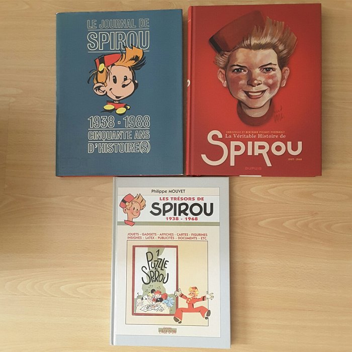 Journal Spirou - 50 ans d'histoires + La véritable histoire de Spirou 1937-1946 + Les Trésors de Spirou - 3x hc - 1e druk (1988/2013)