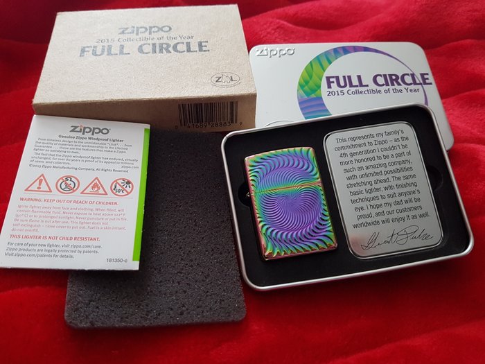 Zippo limited edition "2015 collectible of the Year Spectrum" FULL CIRCLE Nr 9809 of 12000. NEW with Original Box