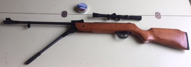 Liver air rifle Chinese b3 calibre 22, including zf 3/7x20 and ammunition