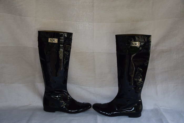 Versace - boots - black patent leather - 100% authentic - - Catawiki