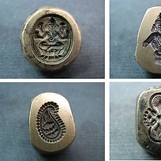Vintage Jewelry Earrings Tops Die Mold Mould hand-engraved on Bronze DIY India SKU ML722