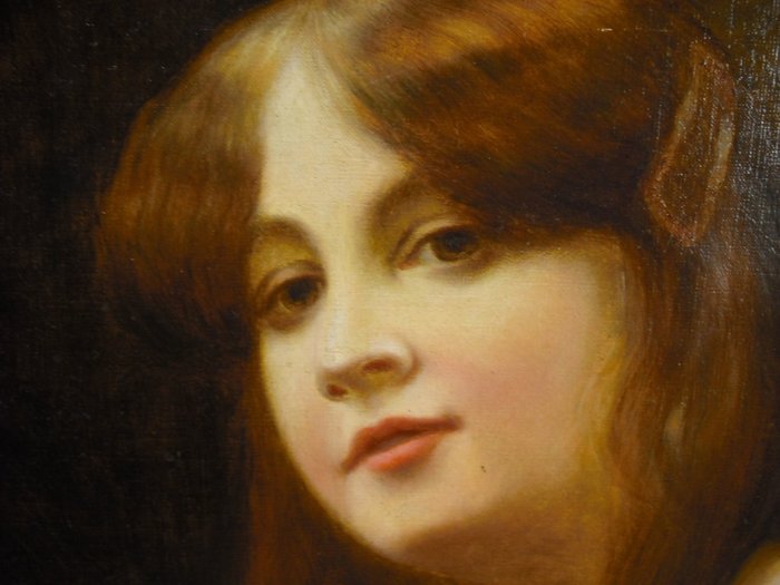 Louis Georges Mouton (1862-1924) - Femme rousse au sein nu