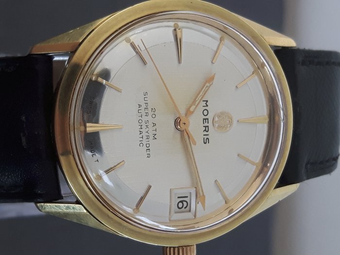 Moeris Super Skyrider Automatic rare men's wristwatch – Ca. the 1960s
