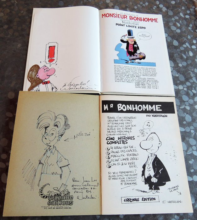 Monsieur Bonhomme T1 + T3 + 2x dédicace - B + C - EO (1979/1983)