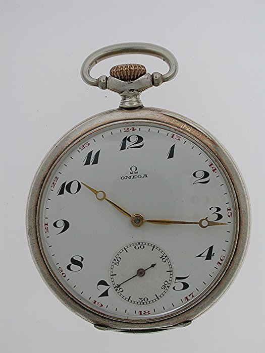 omega silver pocket watch