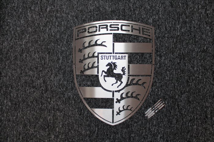Prachtig Porsche wandschild - RVS