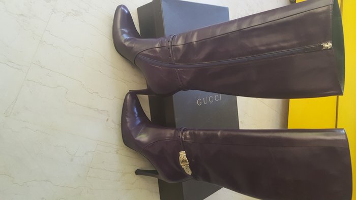 gucci tall leather boots