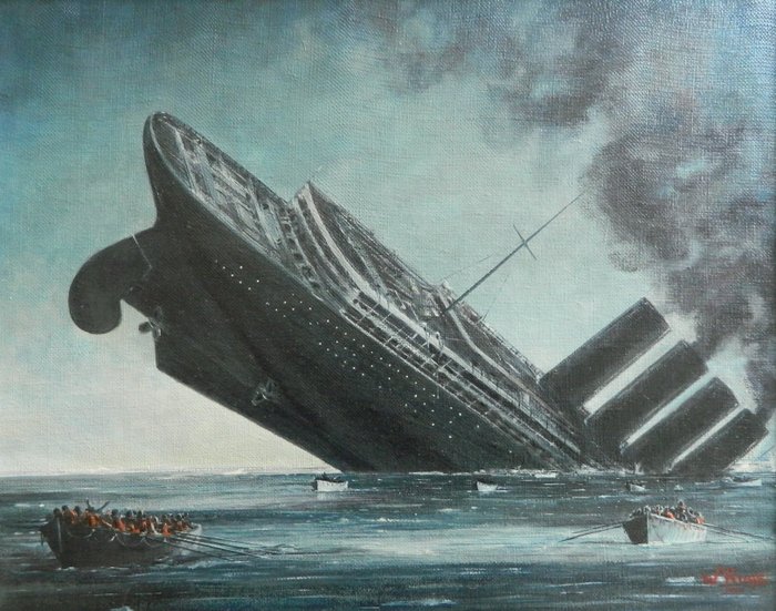 Unknown Artist 20th Century Sinking Of The Titanic