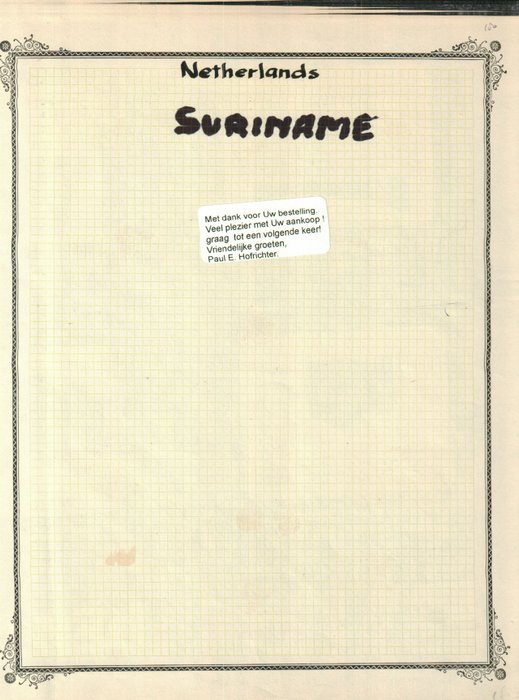 Surinam, Collection with first day envelopes