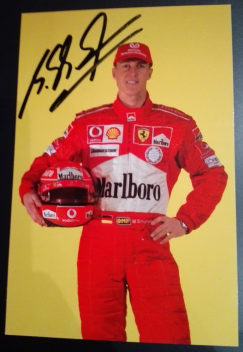 gedruckt Michael Schumacher F1 Ferrari Autogrammkarte inkl.Autogramm