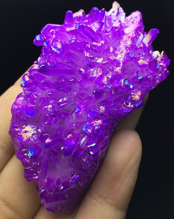 Rainbows Light Purple Aura Quartz Tantric Crystal Titanium Bismuth Silicon 200g