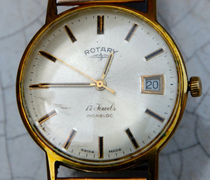 ROTARY Incabloc 17 jewels, Swiss Made, men’s watch