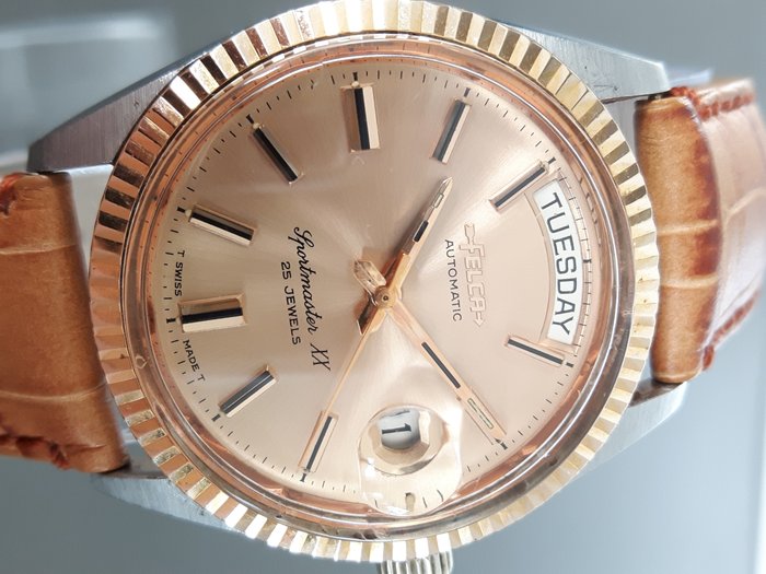 Felca Automatic Sportmaster XX Day Date -- men’s wristwatch - 1960s