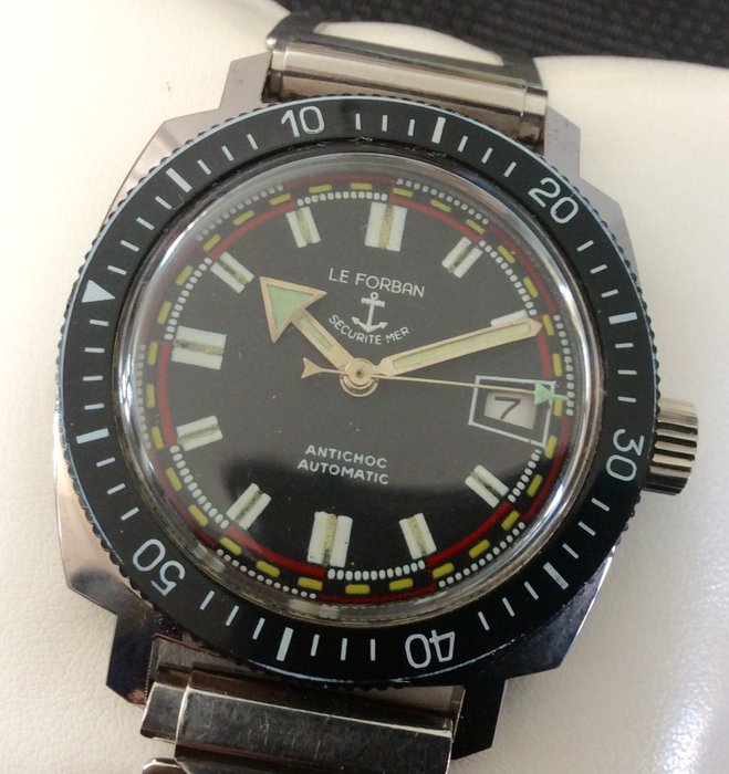 Le Forban Sécurité Mer diving wristwatch - 1970's - overhauled NOS
