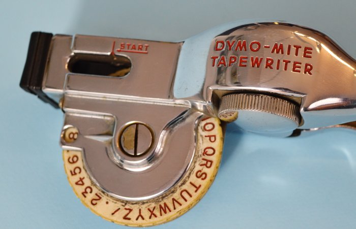 Dymo-Mite vintage chromed labeller machine