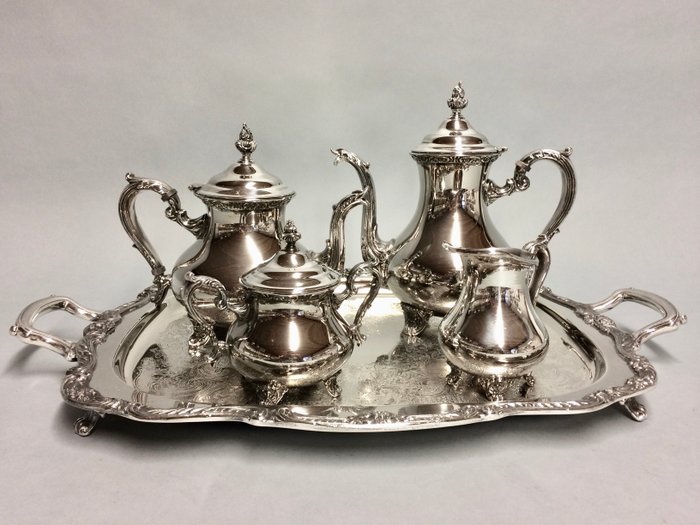 Elegant Silver-Plate Coffee Set