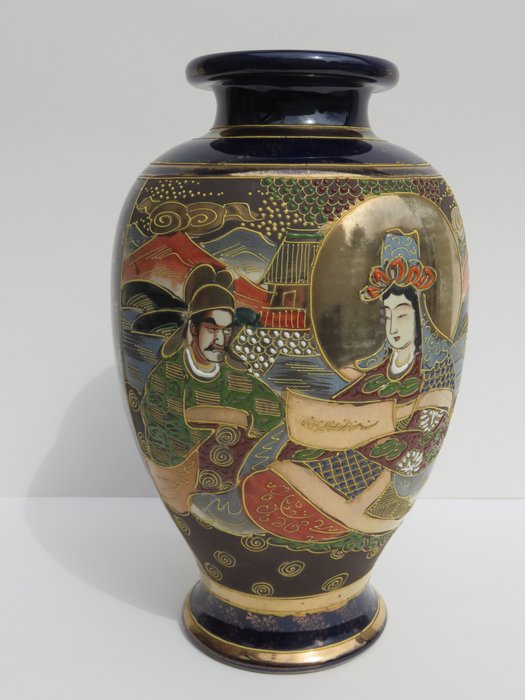 Japanese blue Satsuma vase - Japan - around 1920/1930