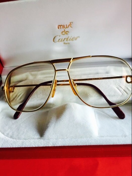 mens gold cartier eyeglasses