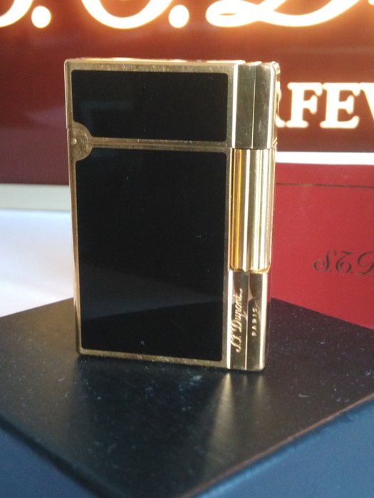 S.T DUPONT lighter line 2 GATSBY Chinese lacquer and gold plated