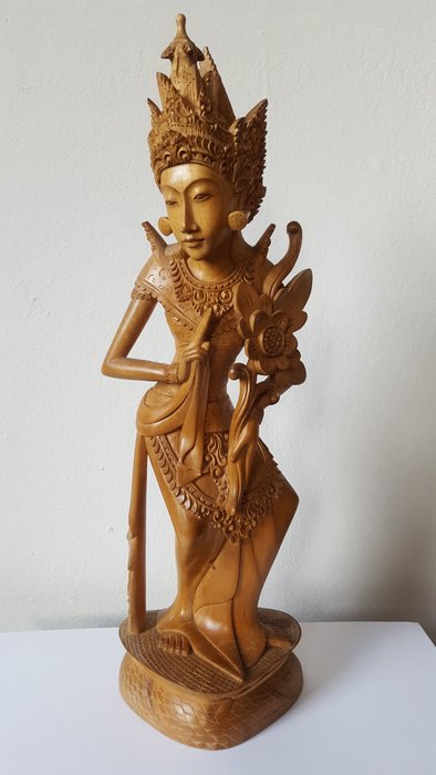 Wood carved statue of a dancer - Bali - Indonesia