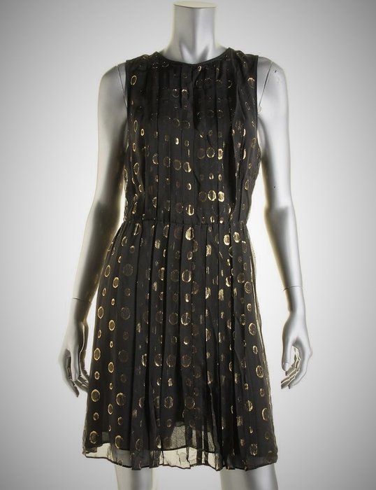 Black and metalic gold Cocktail Dress 