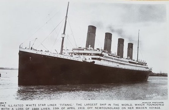 3 original RMS Titanic postcards circa 1912