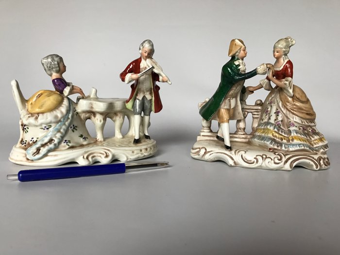 Two Grafenthal porcelain sculptures from Dresden Germany.