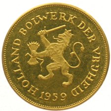 The Netherlands - Medal Juliana 'Bolwerk der Vrijheid' (1959) - Gold