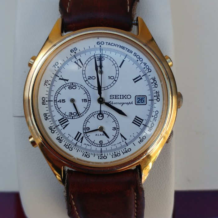 Seiko 7T32 – 7C60 alarmchronograph mens' wristwatch - Catawiki