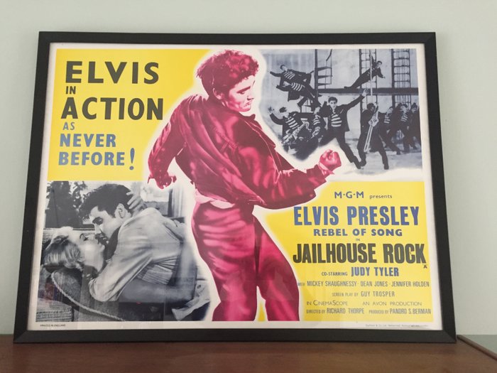 Movie Poster - Elvis Presley - Jailhouse Rock Movie - 1957