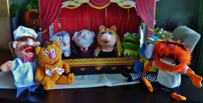Preview of the first image of Jim Henson Disney - Muppets Complete Serie van 8 Handpoppen - Hand Doll - 2000-present - Netherland.