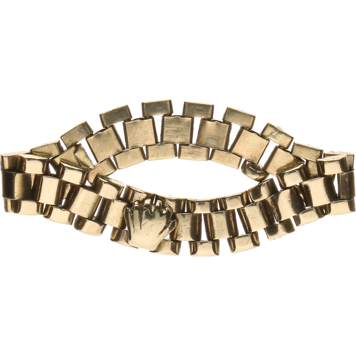 14 kt yellow gold Rolex chain ring 