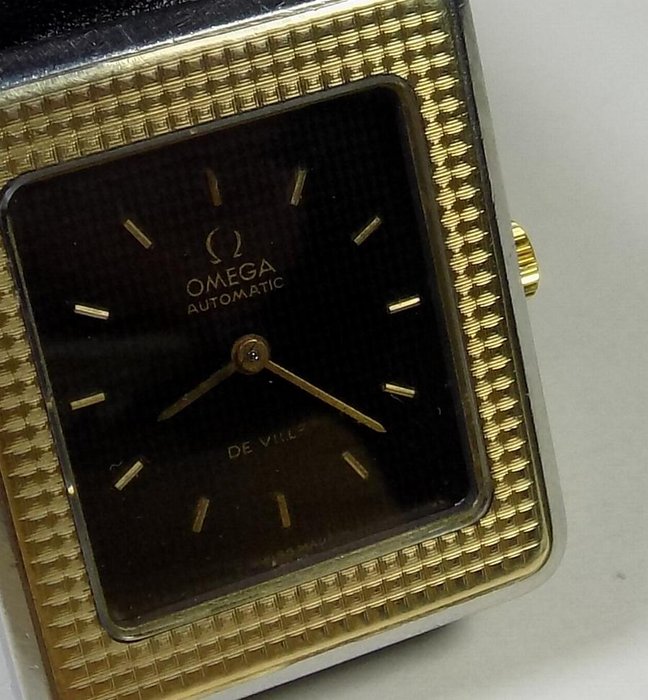 omega de ville square gold watch
