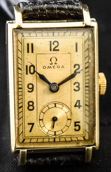 Omega-Rectangular-Gold-1930/40's-Men's 