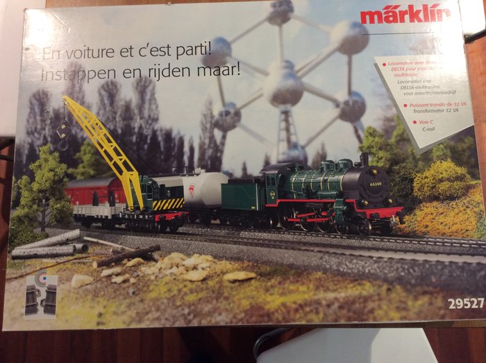 Märklin H0 - 29527 - Belgian starter set with C-rails with Steam locomotive Series 64, 5 wagons and C-rail oval with points (1144)