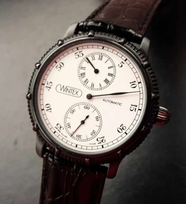 Wintex TriCompass Regulator black automatic men's wristwatch