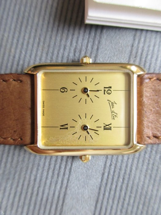 Jean d'Eve Dual Time – Men's Wristwatch – 1980s – In Box