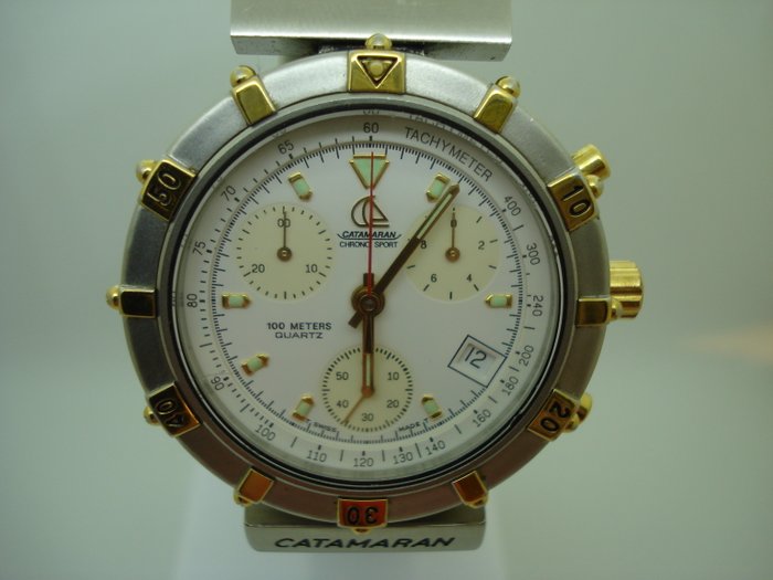 Catamaran Chrono Sport - Men's wristwatch - 1980s 
