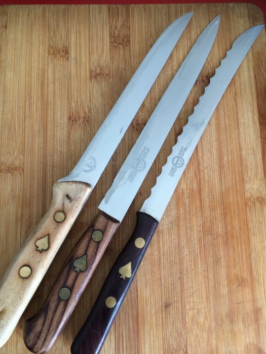 Constant - Fliess Schnitt - three knives, Friedr Merder A. S. Solingen Germany.