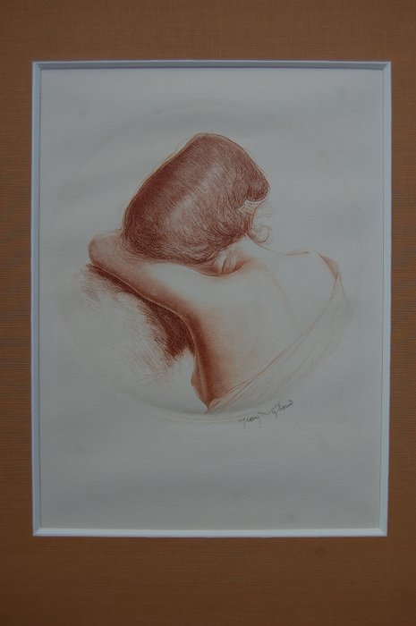 Jean Vyboud (1872-1944) - Jeune femme de dos accoudée