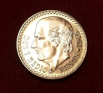 Mexiko. 2 1/2 Pesos 1945  (Ohne Mindestpreis)