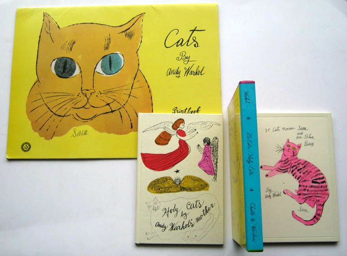 Andy Warhol - Lot with 2 art books on cats - 1988 / 1993