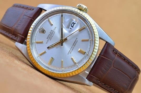 rolex oyster perpetual datejust leather