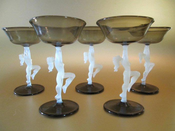  Fritz Lampl (1892-1955) - Art Deco - Bimini Glass - naked Lady
