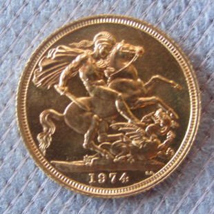 Great Britain – Sovereign 1974 – Elizabeth II – Gold