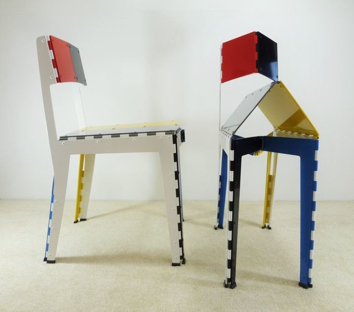 Adam Goodrum for Cappellini - 2x Stitch Chairs Multicolor