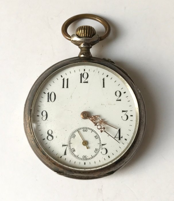 Antique GALONNE pocket watch - 800 silver