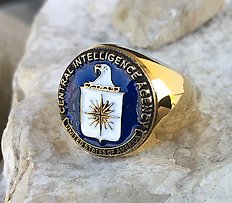 Handmade CIA Central Intelligence Agency  Hypoallergenic 24k Gold Plated 21st Century