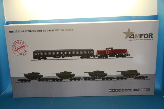 Märklin H0 - 26290 - 4MFOR - Train set for tank transport of the DB (German Military) with a BR 290 diesel locomotive